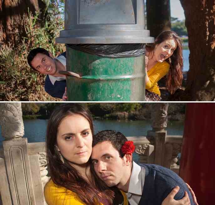 trash-can-engagement-photos